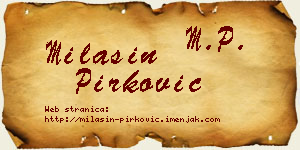 Milašin Pirković vizit kartica